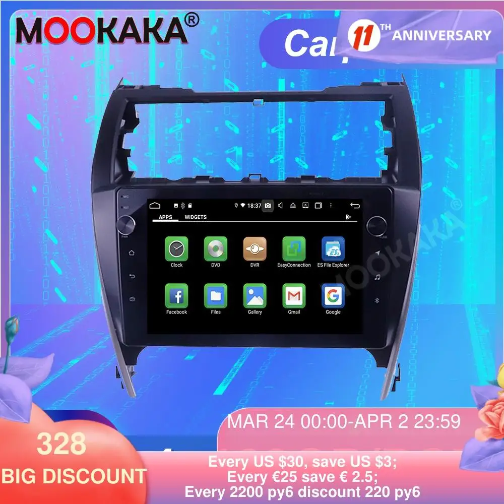 

FOR Toyota CAMRY 2012-2017 Android10.0 128GB ROM Tesla Screen Car Multimedia Player GPS Navigation Auto Stereo Head unit Carplay
