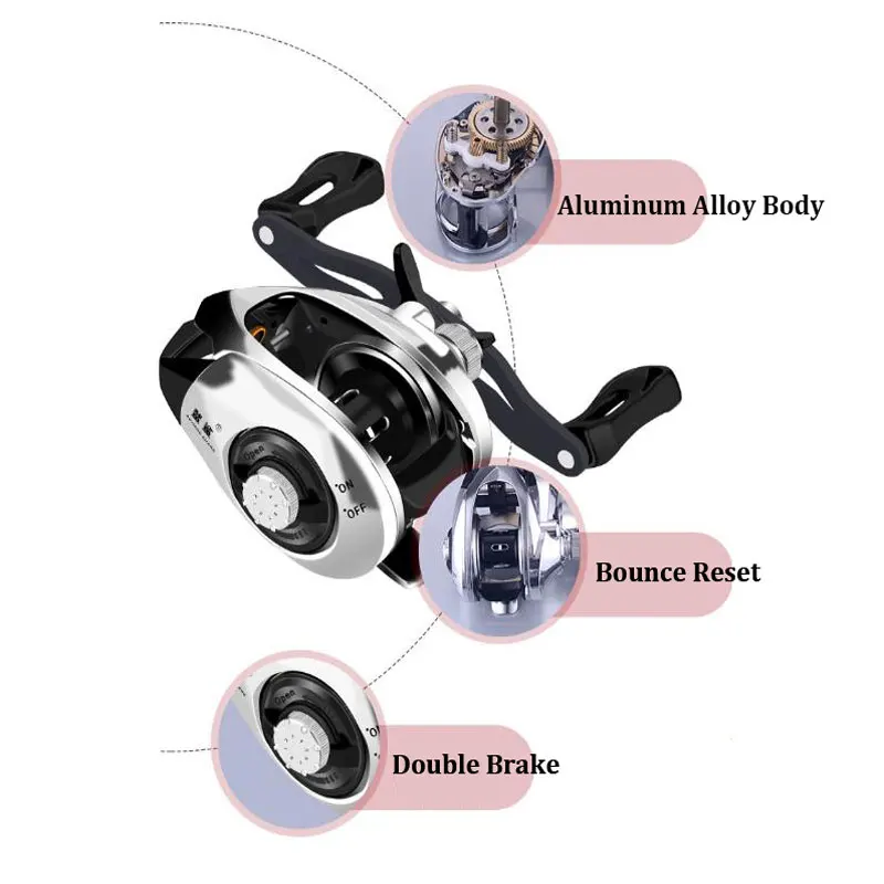 KS3000 металлическая Рыболовная катушка для литья приманки Низкопрофильная легкая