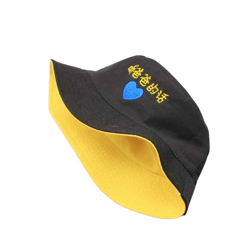 Панама с китайскими буквами Двусторонняя Мужская удобная хлопковая кепка от