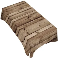 Decorative Rectangle Table Cloths Vintage Rustic Knotty Wood Simple Design Pattern For Dining Bbq Picnic
