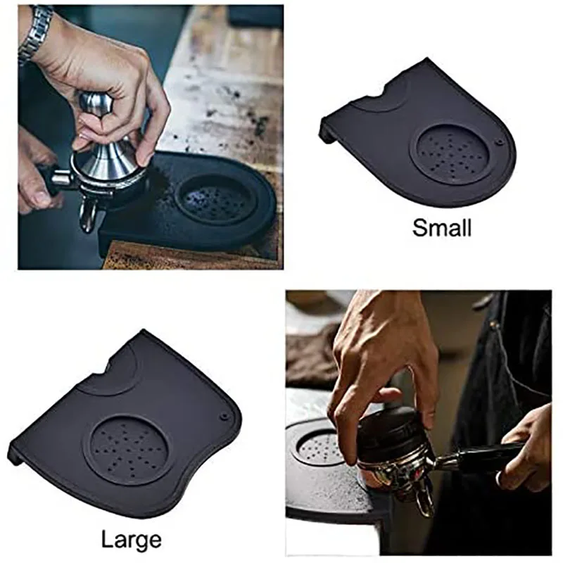 

Coffee Tamper Mat Holder Pad - Silicone Espresso Tamping Mat Anti Slip Corner Tamping Pad,Professional Bar, Family Essential