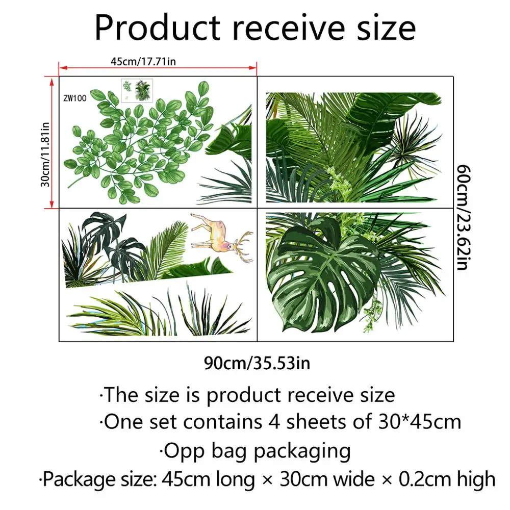 Цветок в скандинавском стиле зеленое растение черепаха задний лист олененок