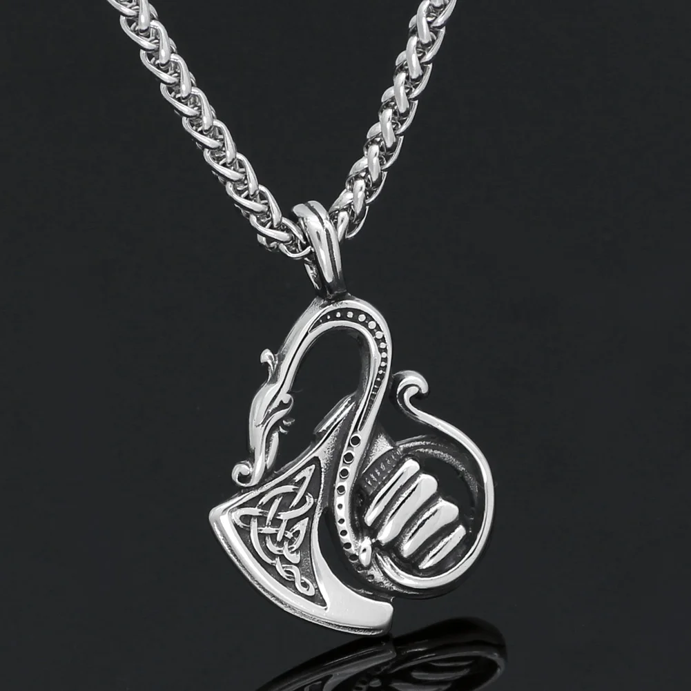 Мужские бриллиантовые топоры из нержавеющей стали бриллиантовое ожерелье с