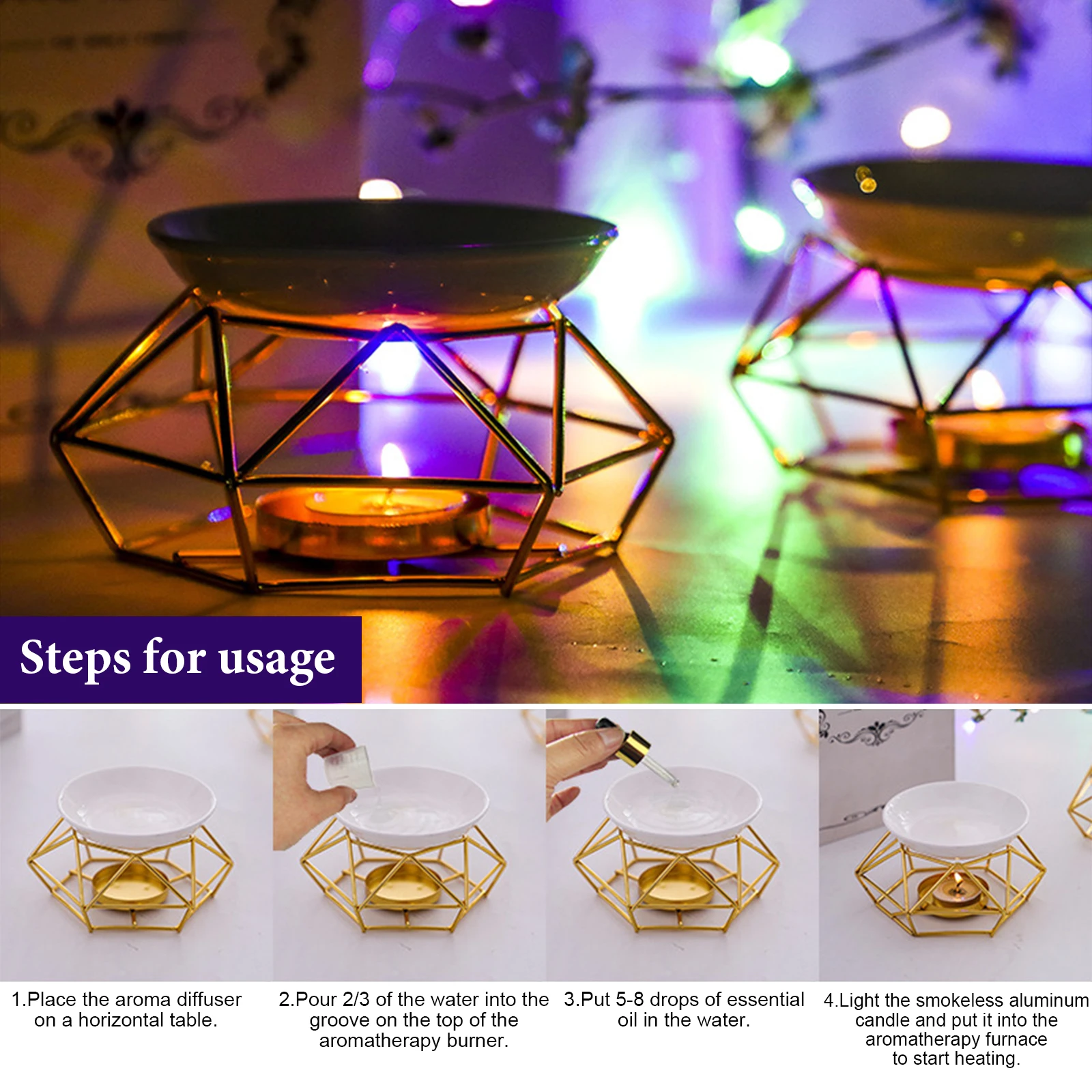 Эфирное масло Ладан горелки Ароматерапия из нержавеющей стали Аромалампа