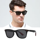 Солнцезащитные очки Мужские поляризационные, брендовые дизайнерские ретро-очки квадратной формы, винтажные спортивные очки для вождения