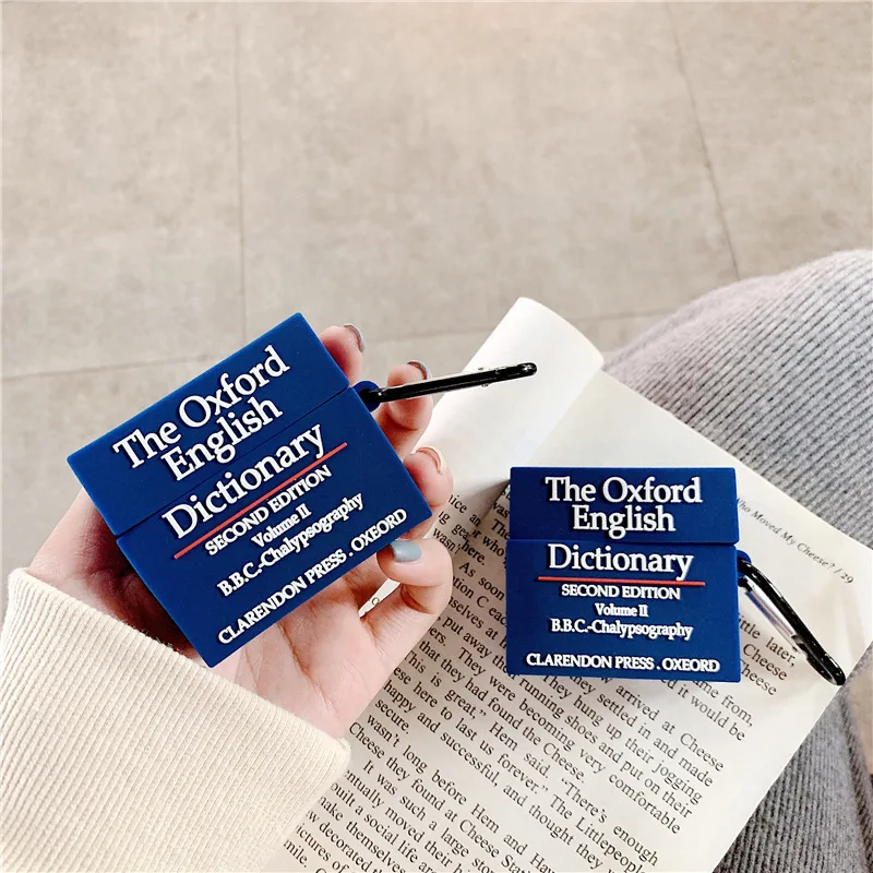 

For Airpods 1/2 Case,Oxford dictionary Case For AIrpods Case,Soft Silicone Earphone Headphone Cover For AIrpods Pro Case