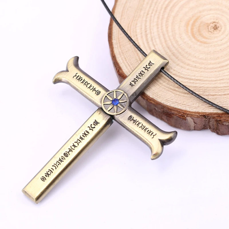 Ожерелье из аниме One Piece Dracule Mihawk Cross Sword Kogatana Чокер колье цинкового сплава для