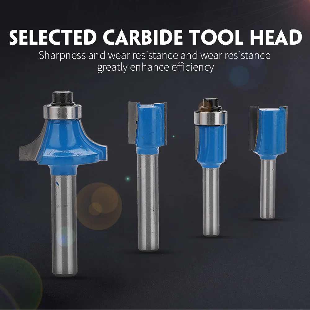 

12/15pcs set Woodworking Milling Cutters Shank Carbide Router Bit For Wood Cutter Engraving Cutting Tools Shank Planer Head