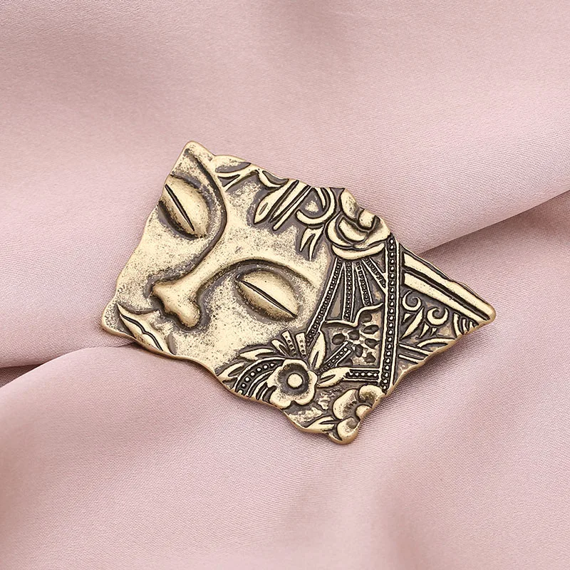 Новая Винтажная брошь с бронзовым цветком в стиле Феи портрета людей