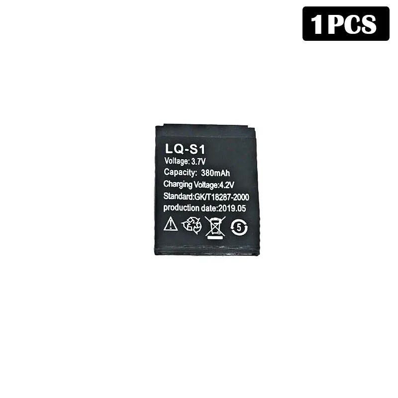 1pcs Батарея смарт-часов LQ-S1 3,7 в перезаряжаемая батарея 380 мАч для умных часов es модный измеритель QW09 DZ09 W8 литиевые батареи - Цвет: 1pcs