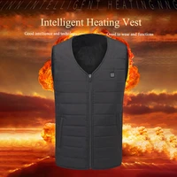 new 3 places heated vest men women usb heated jacket heating vest thermal clothing hunting vest winter heating jacket blacks 5xl