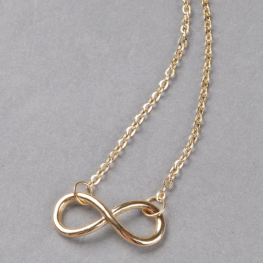 Простой Бесконечность Крест цепочка с подвеской из сплава модные ювелирные