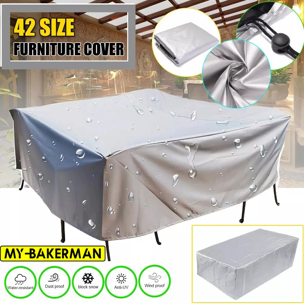 Outdoor Patio Garden Furniture Cover Rain And Snow Chair Cover Sofa Table And Chair Dust Cover