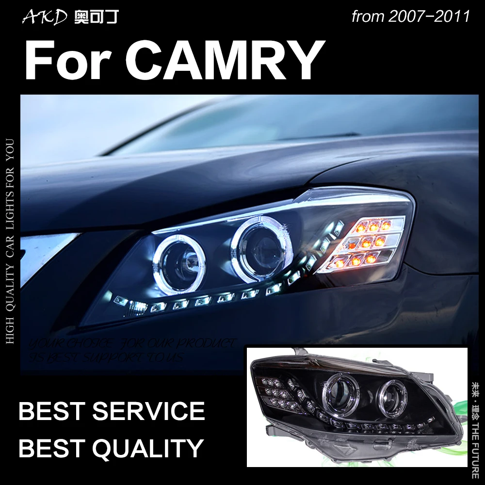 АКД стайлинга автомобилей для Toyota Camry фары 2009 2011 V45 светодиодный задний фонарь DRL