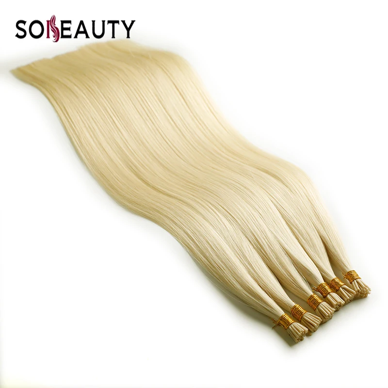 Сохранить I Tip Hair Extension Fusion Straight Brazilian Remy Human Extensions On Capsule 50 Strands/pack 20 on.