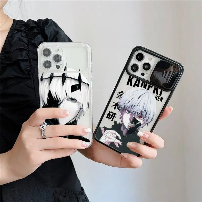 

Anime Tokyo Ghouls terror horror Phone Case for iPhone 11 12 pro mini 7 8 Plus X XR XS Max Shockproof Bumper Clear Back Cover