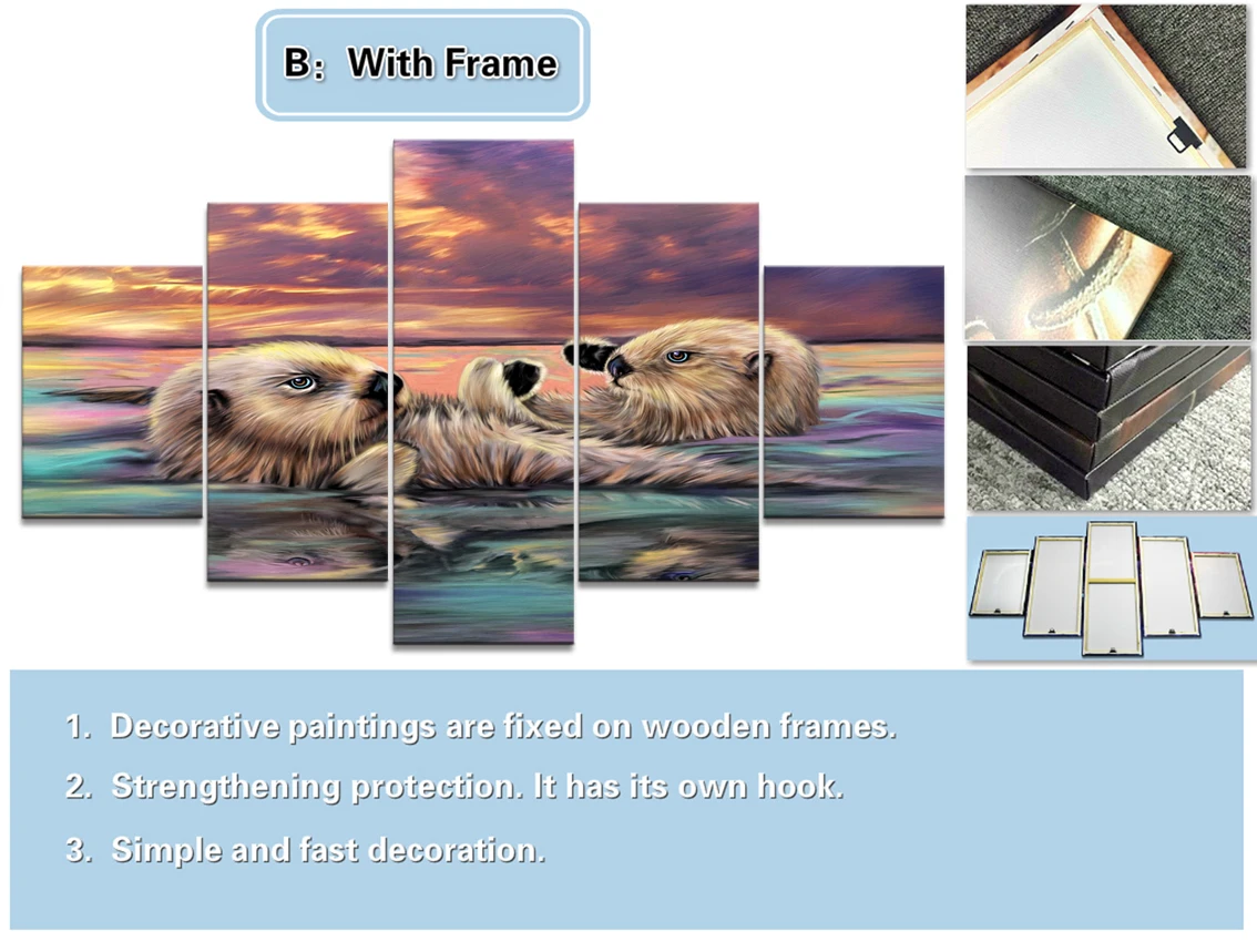 Домашний декор с Современные Холст Гостиная рамка высокой четкости изображения 5