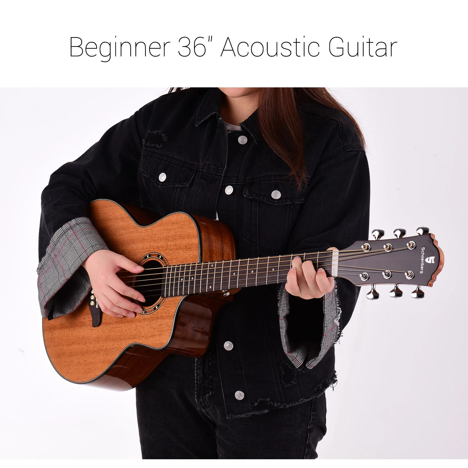 

Acoustic Guitar 36 Inch Mahogany Wood Material with Gig Bag Strap Spare Strings Capo Picks Guitars Kit for Beginners guitar part