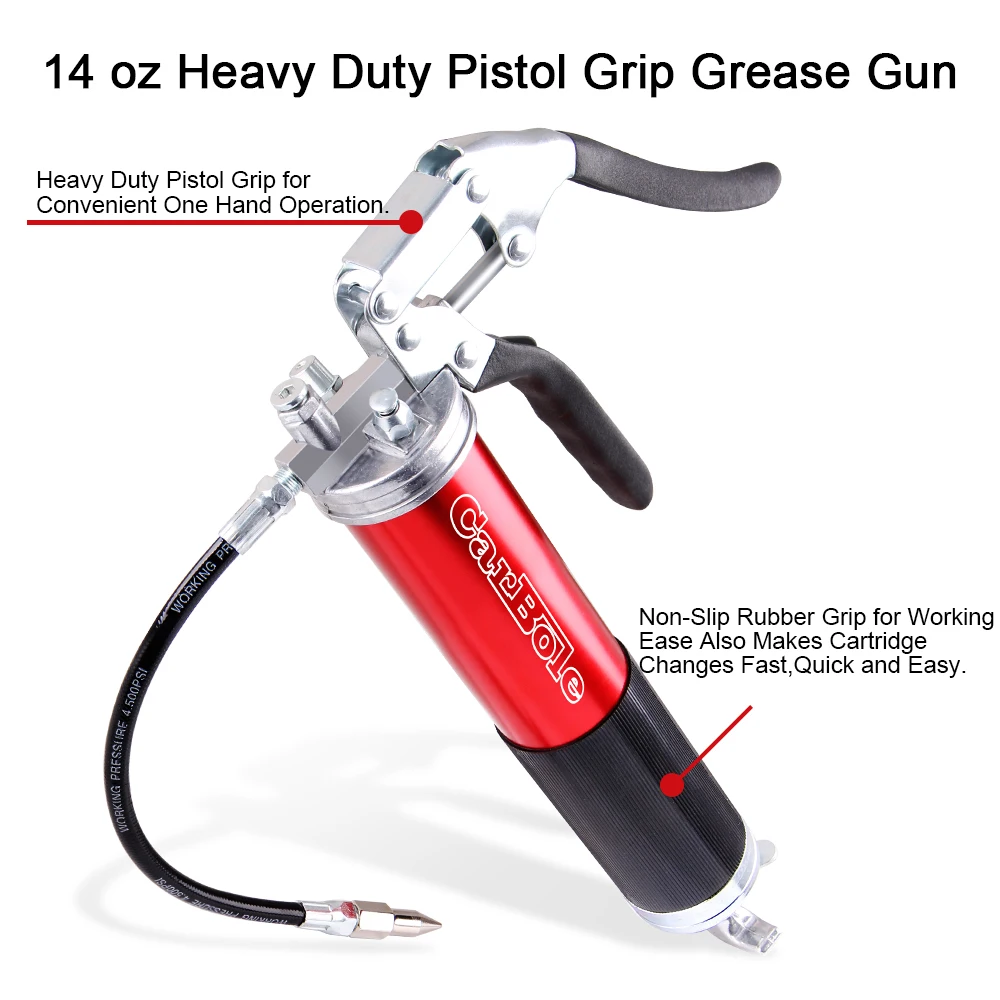 Смазочный пистолет черный красный синий мощный 6000 фунтов на кв. дюйм 400 куб. См 14