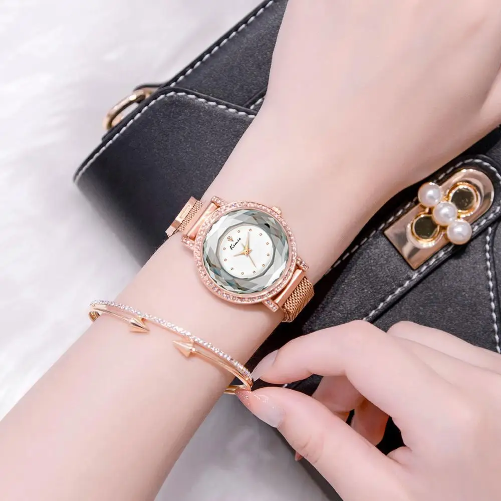 KIMIO Брендовые женские часы с магнитной пряжкой роскошные многосекционные