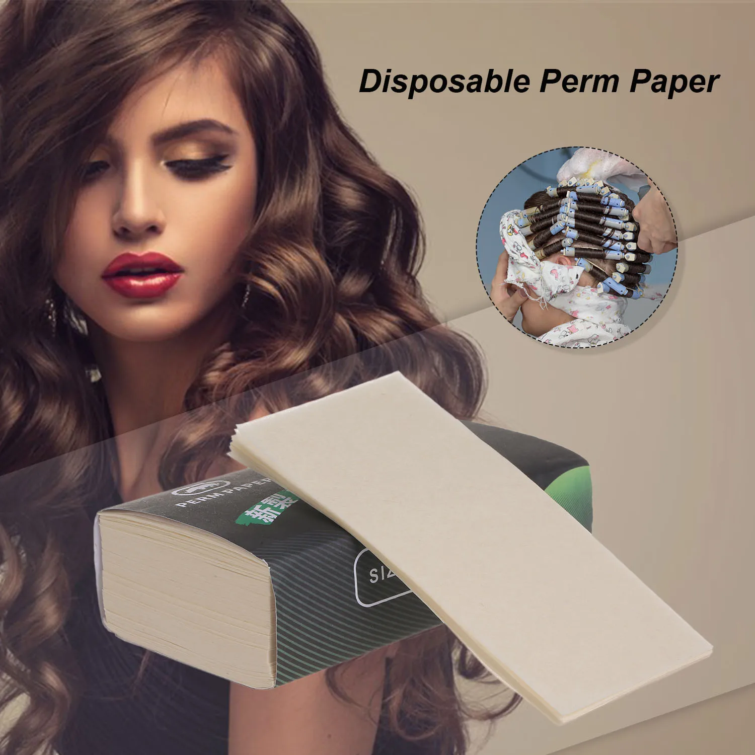 Одноразовая бумага для перманентной завивки Парикмахерская салфетка горячей и
