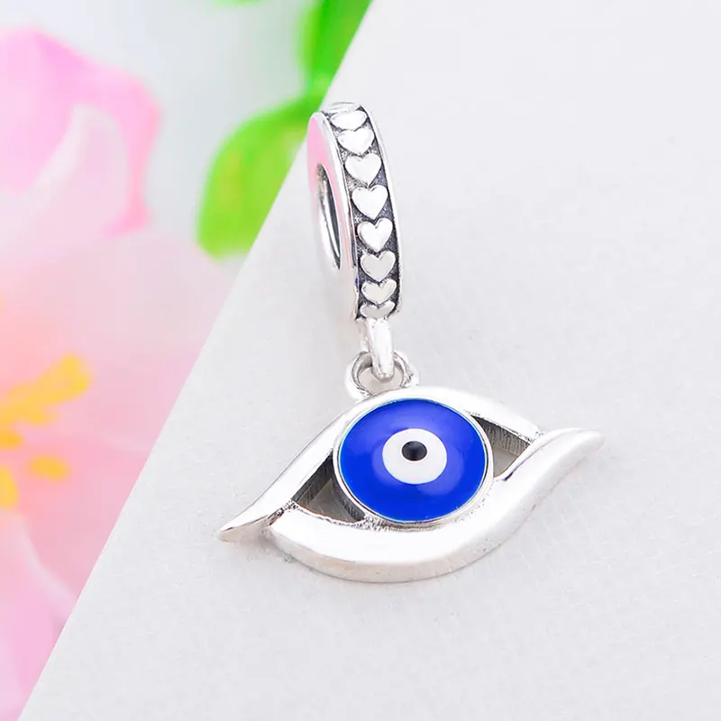 Женская подвеска из серебра 925 пробы с синей эмалью|Бусины| |