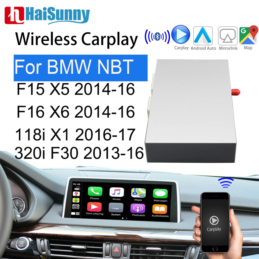

Wireless CarPlay For BMW NBT X1 118i F48 320i F30 X5 F15 X6 F16 Support Auto Decoder Multimedia GPS Navigation Reverse Camera