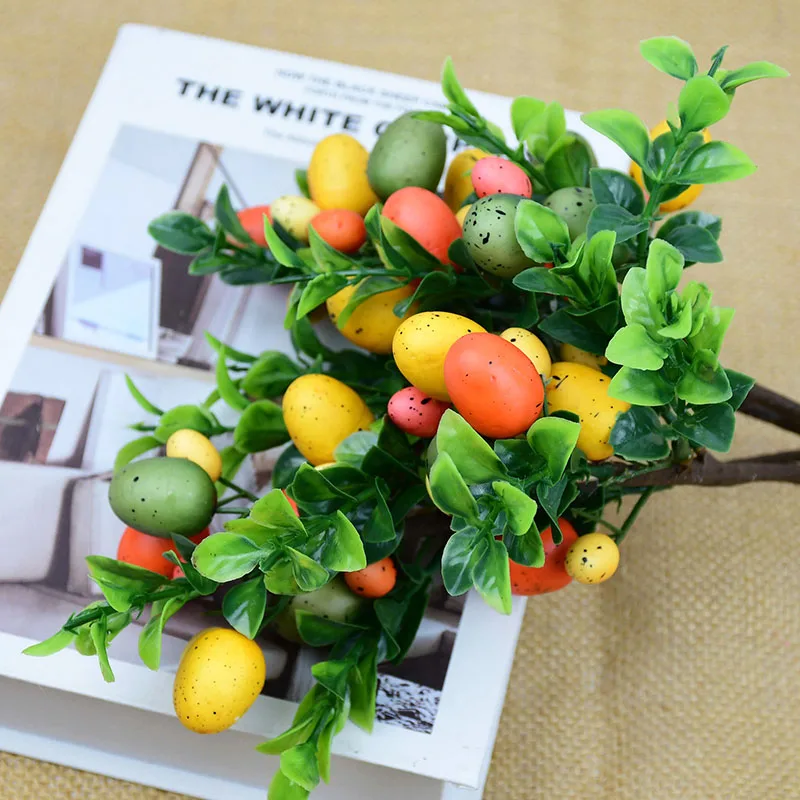 1 шт. пасхальное яйцо дерево креативные ветки окрашенные яйца искусственные