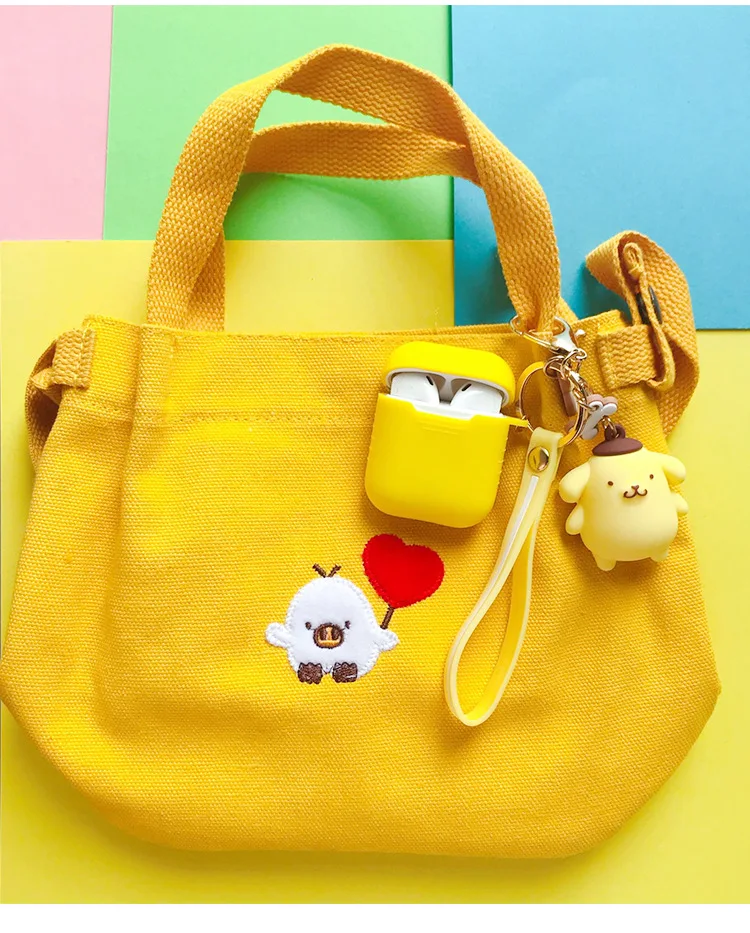 Мультяшный брелок Hello Kitty для Apple AirPods 1 чехол милый KT кот Кролик Лягушка куклы Брелоки Кольцо силиконовый чехол для зарядки AirPods
