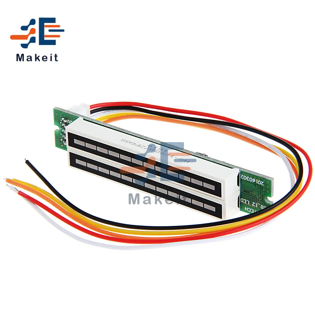 Двойной мини-индикатор уровня звука 12 настраиваемых частот с Режим АРУ |