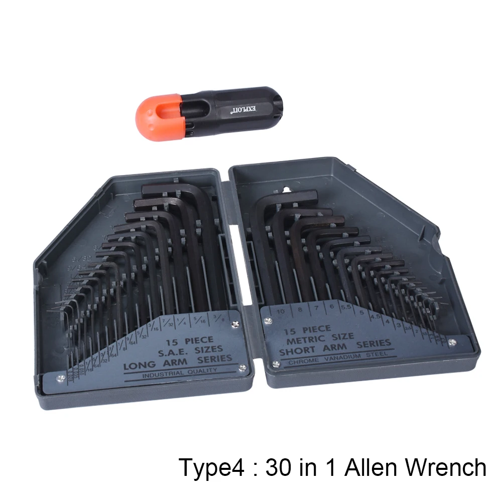 30 in 1 Allen Wrench Нож для обрезки, скребок, 3d принтер, инструмент, высокоскоростная стальная ручка для снятия заусенцев, резец, дерево, пластик, край, для 3d принтера, запчасти - Цвет: 30 in 1 Allen Wrench