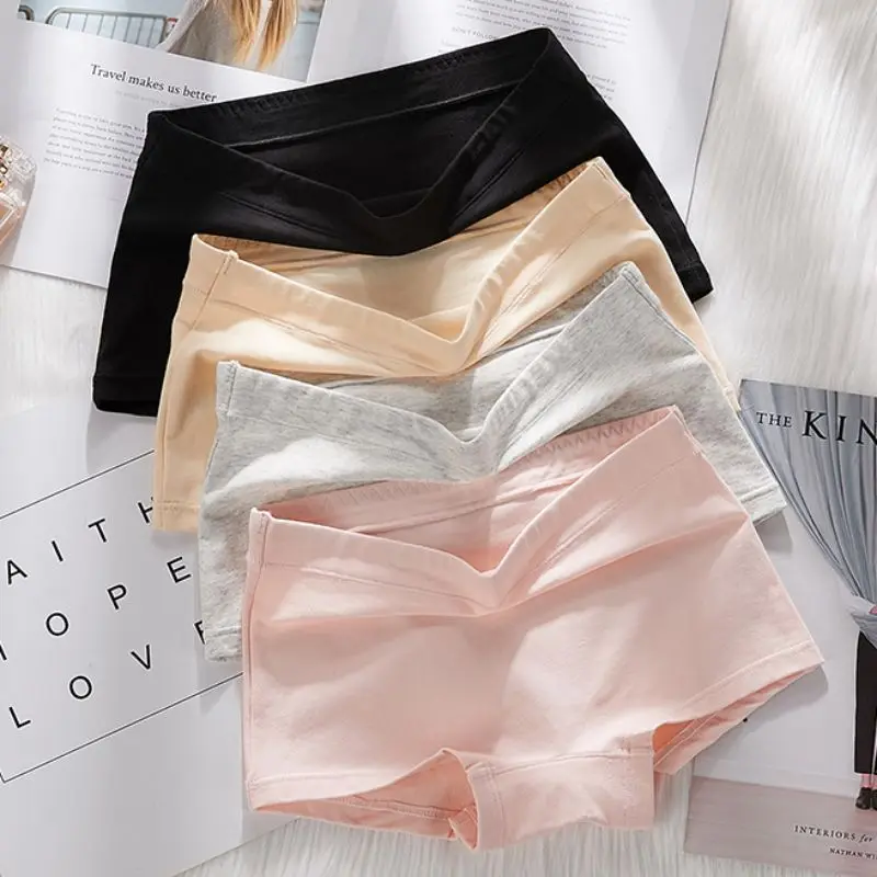 Женские трусы из хлопка однотонные женские дышащие бесшовное нижнее Булье