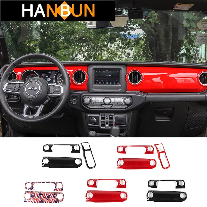 

Car Interior Dashboard Center Control Panel Decor Gear Shift Panel Cover for Jeep Wrangler Gladiat JL 2018+ Accessories