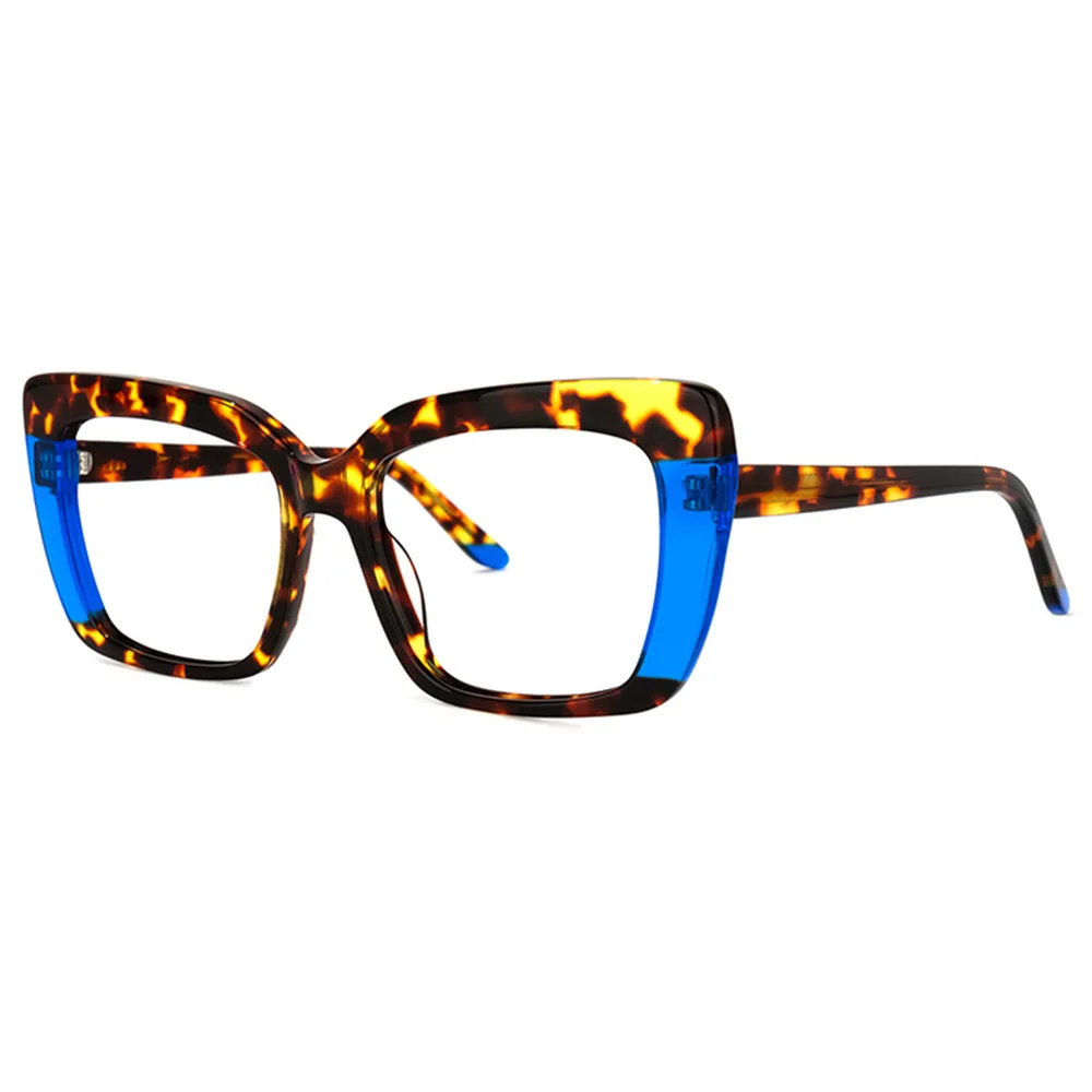 

80525 Handmade Square Acetate Glasses Frame Women Optical Fashion Prescription Computer Eyeglasses