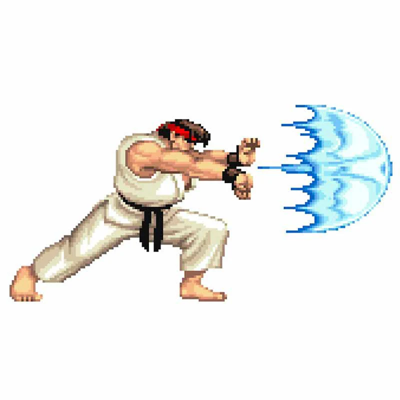 

13cm x 13cm for Arcade Fighter Ryu Waterproof Car Sticker Occlusion Scratch Decal Refrigerator Cartoon Car Styling