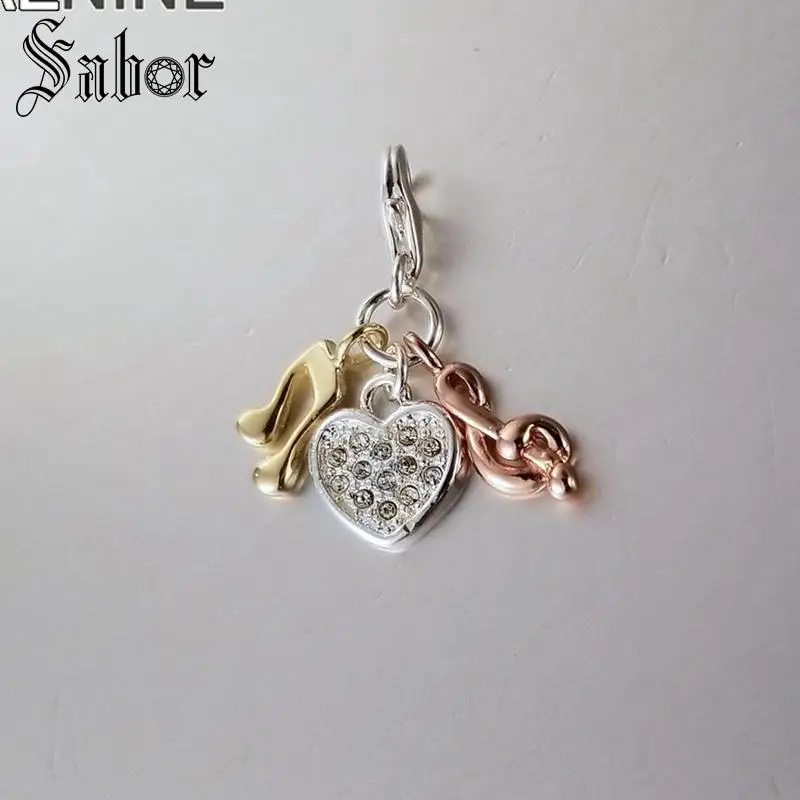 Серебряный цвет стразы музыкальная нотация Diy амулеты подходят браслеты и