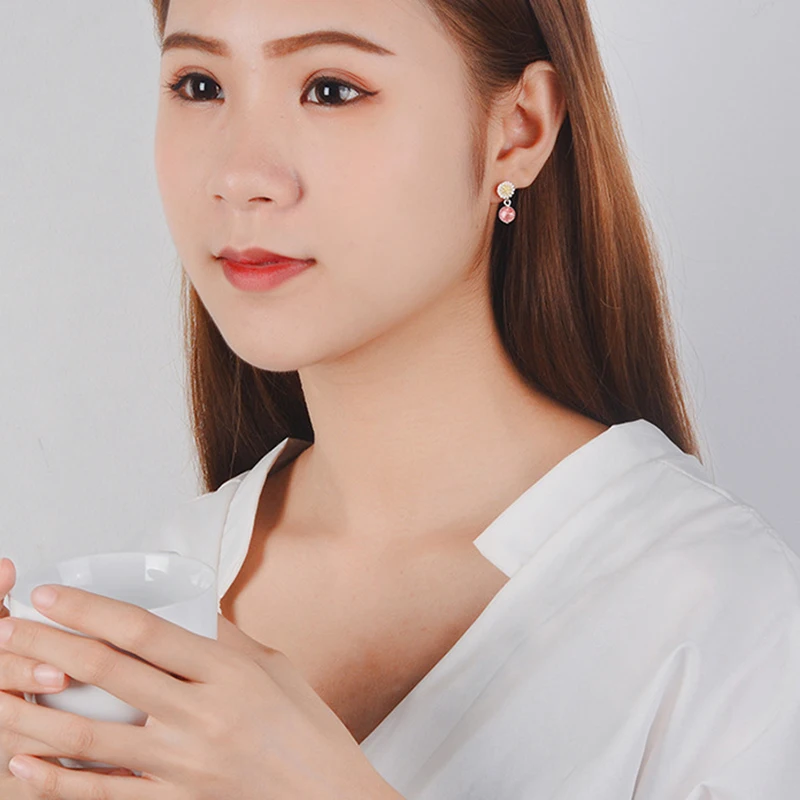 MEETSOFT посеребренные предотвращающие аллергию Висячие серьги для женщин Модный