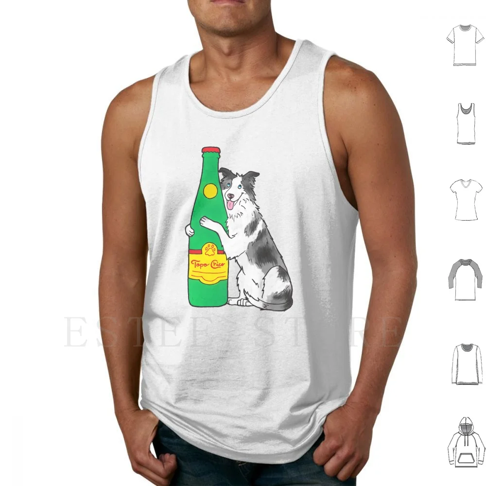 

Майка Topo Chico Pup без рукавов, топ Chico Border Collie Herding Dog Collie, овечка, корова, собака, щенок, серый