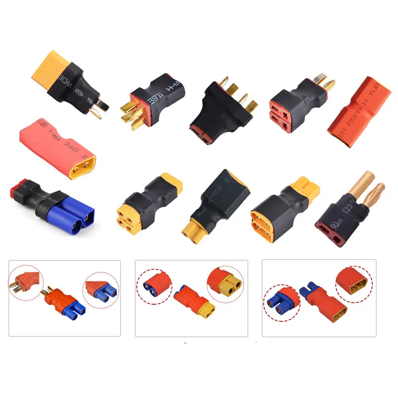 Адаптер XT30 XT60 XT90 Traxxas T Plug Deans EC5 EC3 Female to Male HXT 4 мм Разъемы штекер RC Lipo части