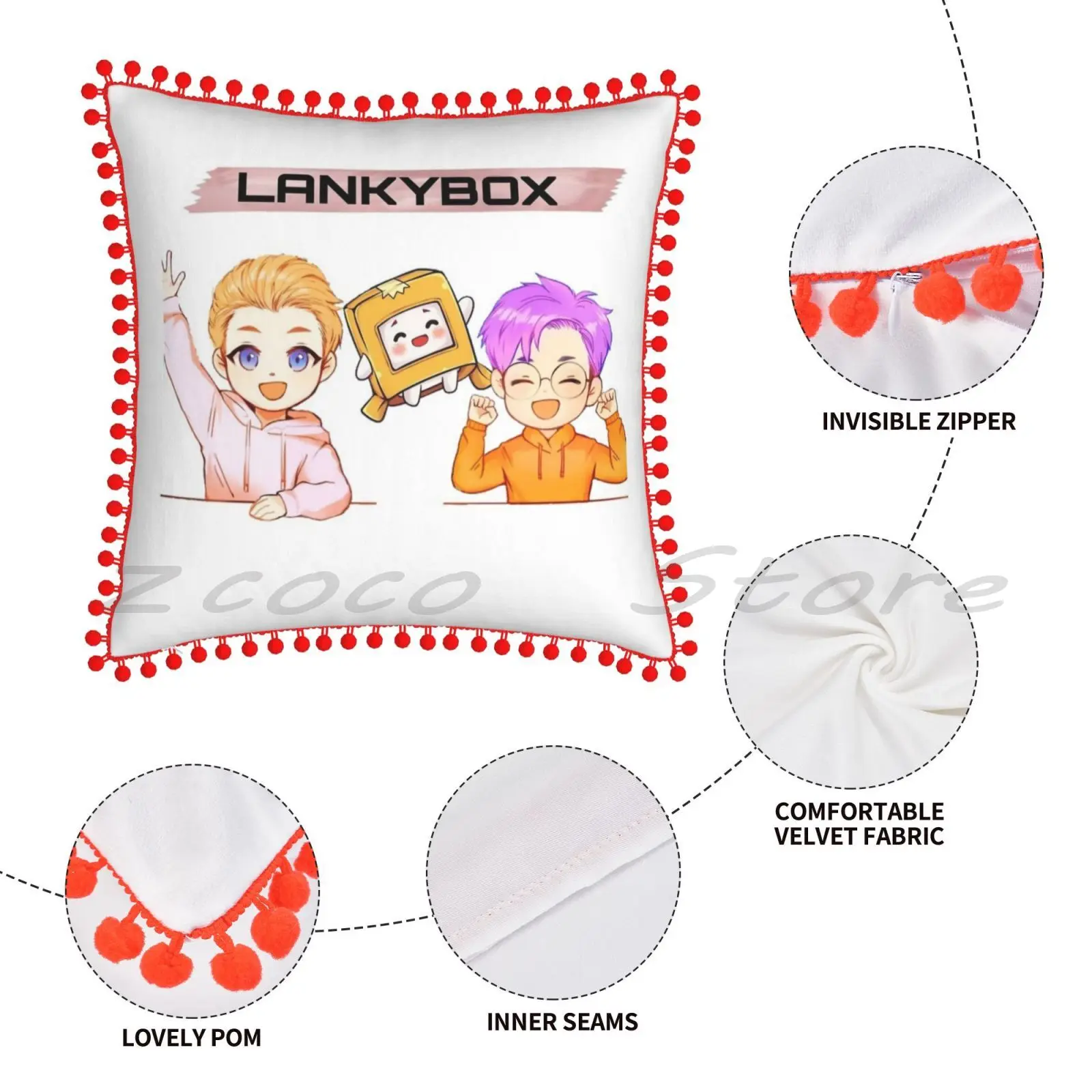 Персонализированный Чехол Lankybox с рисунком сделай сам плюшевая льняная бархатная