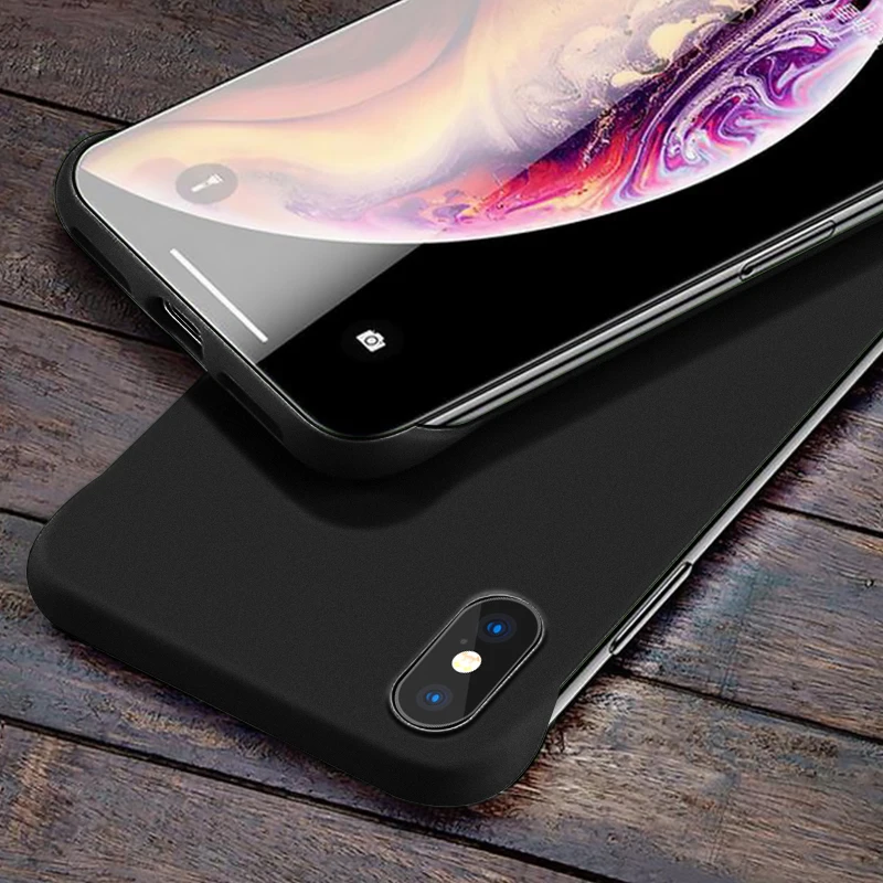 Matte Black Ультра тонкие роскошные безрамочные Чехлы для samsung Galaxy S9 S10 Plus Note 10 9 S9 S10 Plus, жесткие Матовые чехлы без рамки, бампер - Цвет: Matte Black