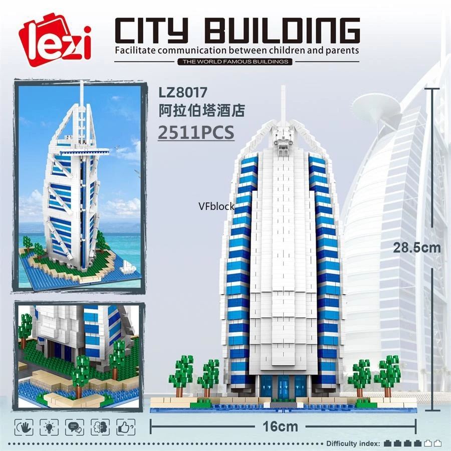 2511P LEZI мини блоки архитектура мир достопримечательный замок пластиковые