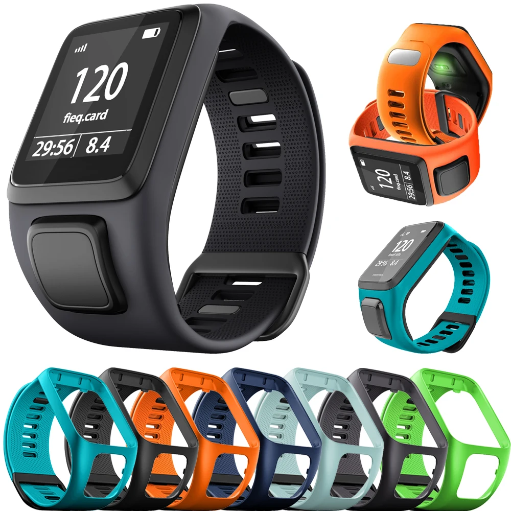 Силиконовый сменный ремешок для часов TomTom Runner 2 3 Spark GPS Sport Watch Tom