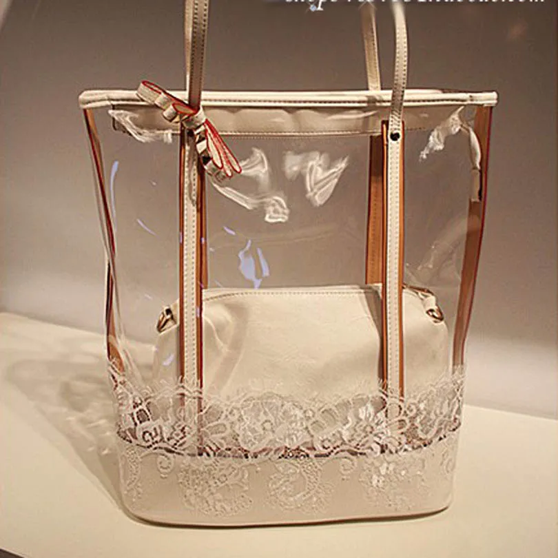 Модные женские прозрачные сумочки из ПВХ с принтом бабочки 2020 пляжная сумка на