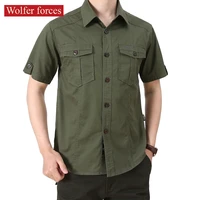 6xl mens clothing casual dress short sleeve shirt social male summer tops blouse oversize military shirts 2022 man clothes dazn