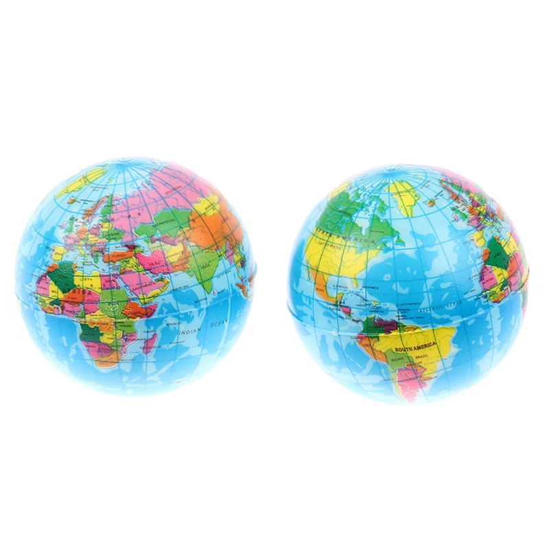

New Stress Relief Decor World Map Foam Ball Atlas Globe Palm Planet Earth Ball Squeeze Toy Squishy Anti-stress Toys For Children