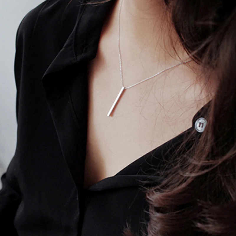 Минимализм F.I.N.S корейское простое колье из стерлингового серебра S925 пробы с