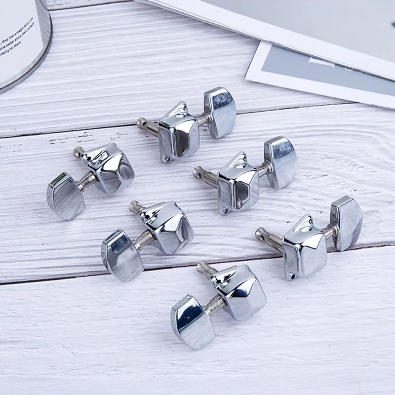 1 Set Hot Selling Guitar String Button 6Pcs Acoustic Guitar Tuning Pegs Tuners Machine Heads Chrome Electric Part 3R3L