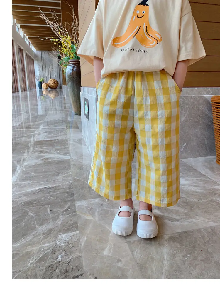 Girls pants spring summer clothes new thin anti mosquito children&#39s casual baby kids girls plaid trousers P4 244 | Детская одежда