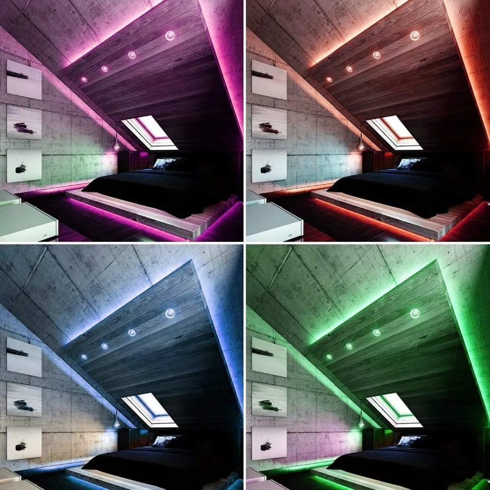 10 м подсветка умного Wi-Fi световая полоса 5050 rgb 60led/m Водонепроницаемые светодиодные ленты с гибким РЧ пультом дистанционного управления 12 В 6A led адаптер питания